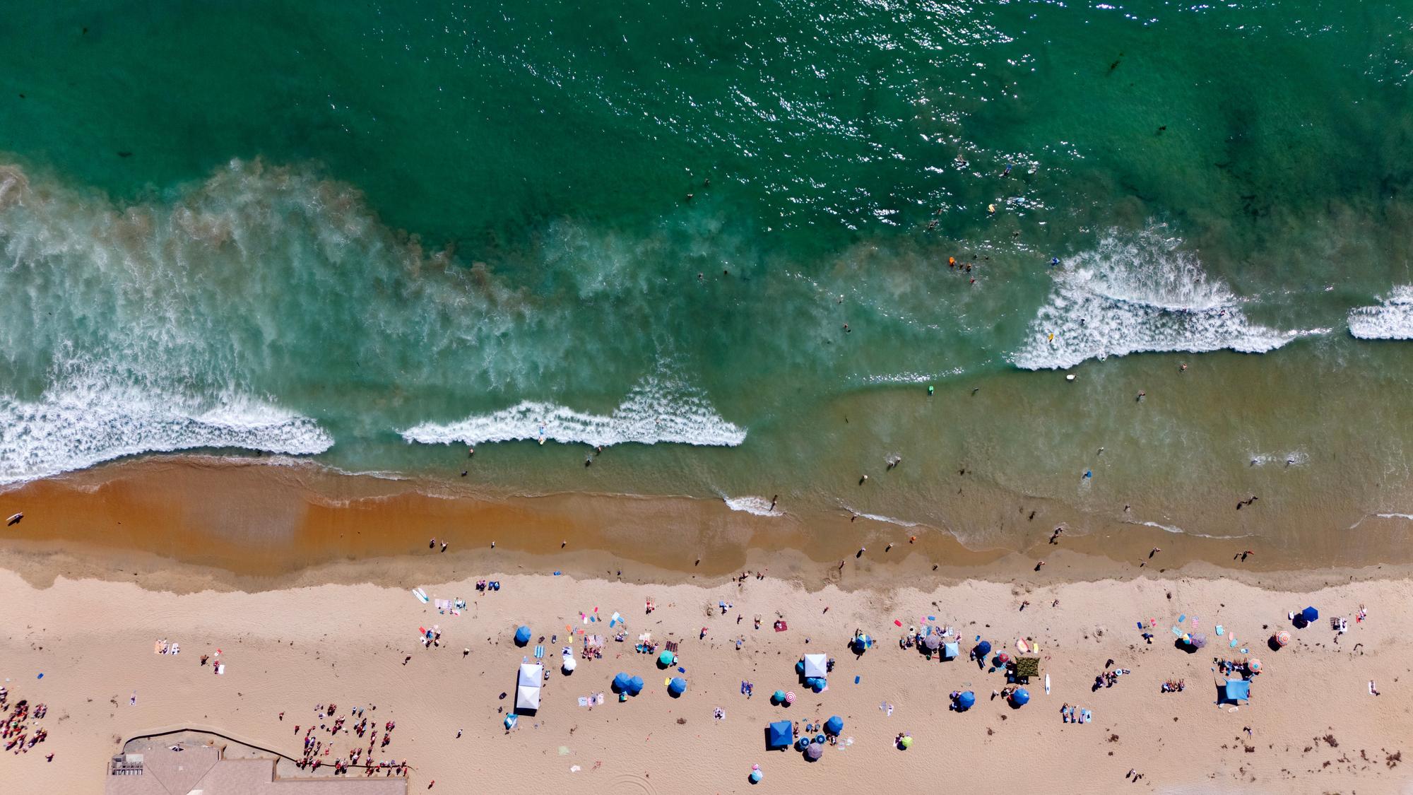Aerial view of the Southern California coastline